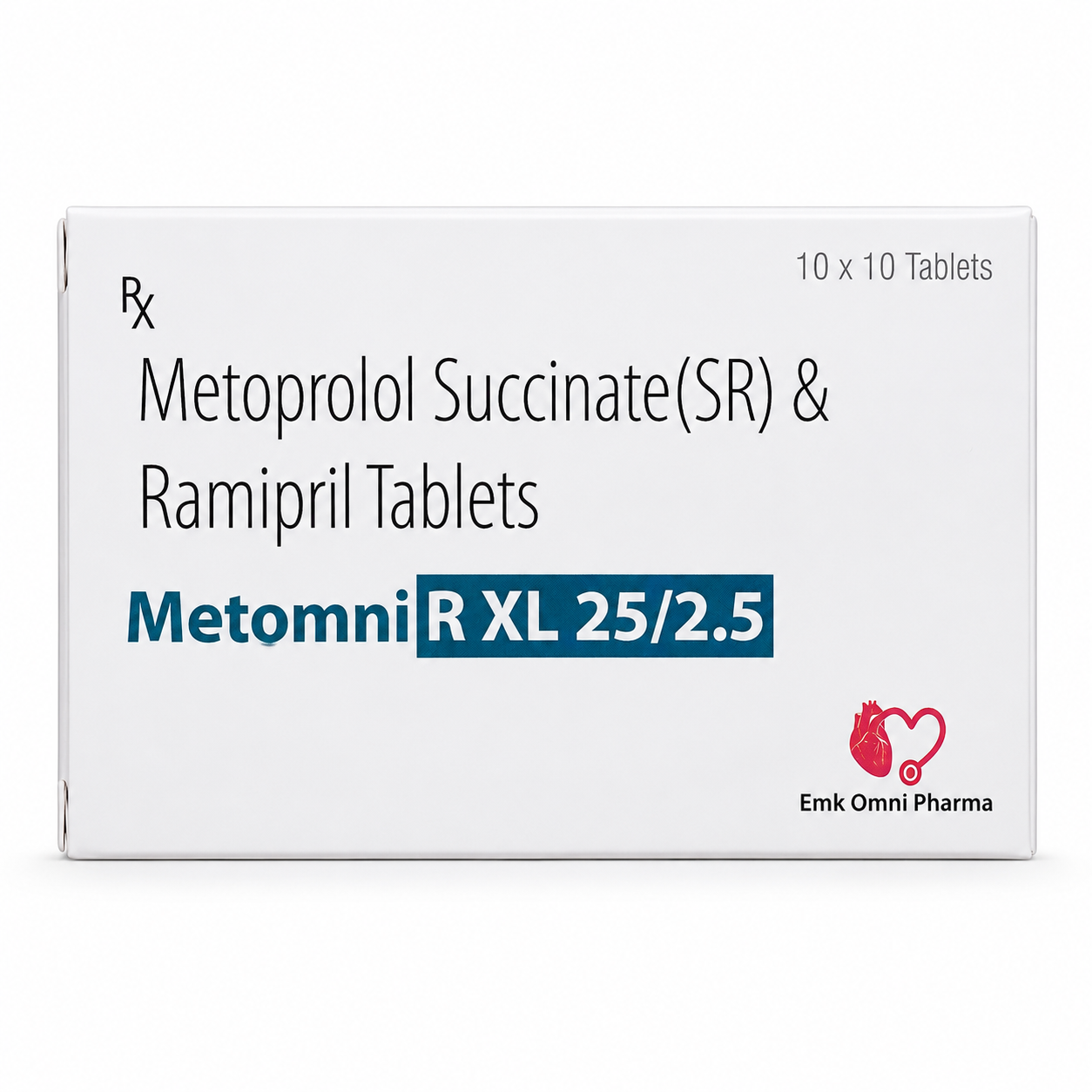 Metomni R XL 25/2.5 — Metoprolol Succinate IP 23 | Uses, Composition, Dosage & Storage | EMK Omni Pharma
