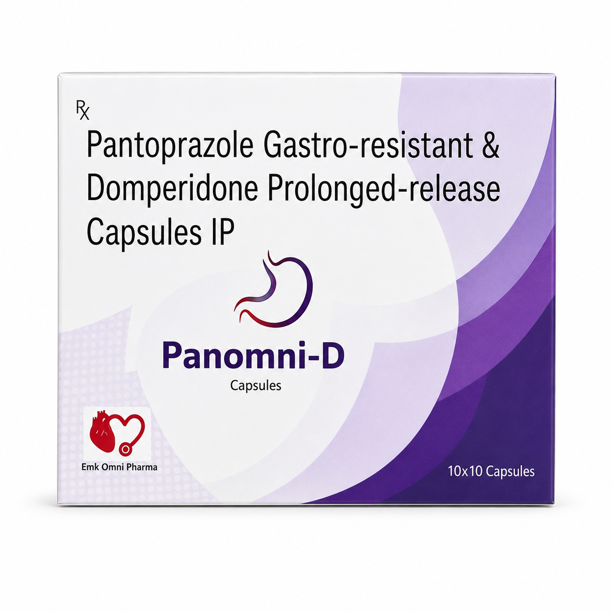 Panomni-D — Pantoprazole Sodium IP equivalent to Pantoprazole 40 mg in gastro-resistant form and Domperidone IP 30 mg in prolonged-release form, along with approved excipients | Uses, Composition, Dosage & Storage | EMK Omni Pharma