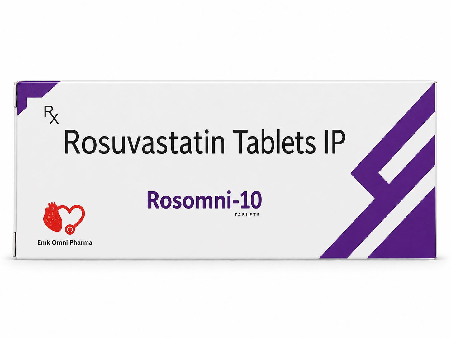 Rosomni-10 — Rosuvastatin Calcium IP equivalent to Rosuvastatin 10 mg, along with approved excipients | Uses, Composition, Dosage & Storage | EMK Omni Pharma